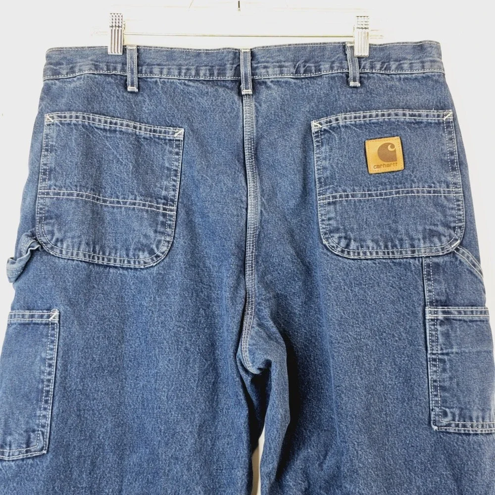 Vtg Carhartt Carpenter Jeans Mens‎ 38x32 Gorpcore USA Made Workwear Utility Y2K